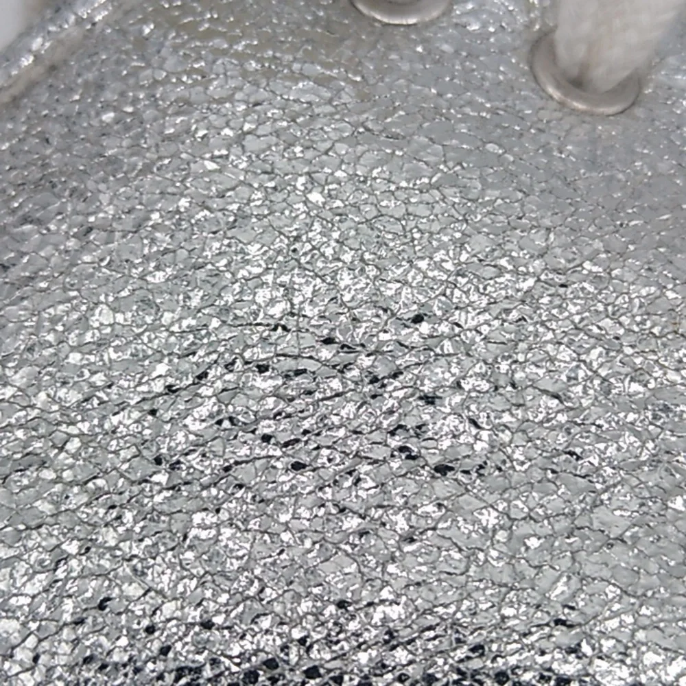 Zara Basic Collection Silver Metallic Sneakers Size -38/US 7.5 - Picture 12 of 16